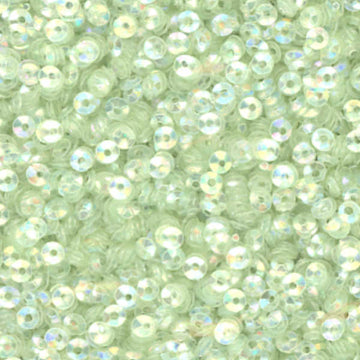 3mm Fully Cupped Iridescent Pale Leaf Green 100 Grams