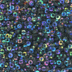 3mm Fully Cupped Iridescent Black 100 Grams