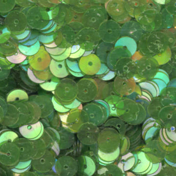 6mm Flat Iridescent Dk Chartreuse