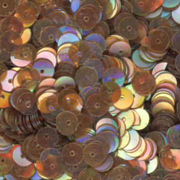 6mm Flat Iridescent Dark Brown