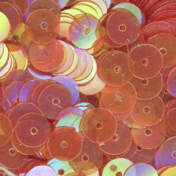 6mm Flat Iridescent Salmon Peach