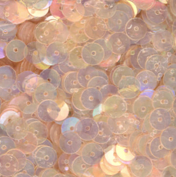 6mm Flat Iridescent Ivory Peach