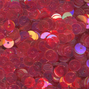 6mm Flat Iridescent Red