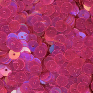 6mm Flat Iridescent Fuchsia Rose