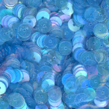 6mm Flat Iridescent Light Duck Wing Blue