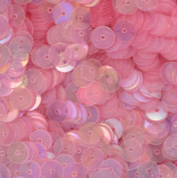 6mm Flat Iridescent Medium Pink 100 Grams