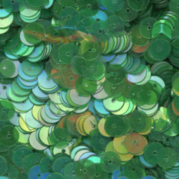 6mm Flat Iridescent Med Leaf Green 100 Grams