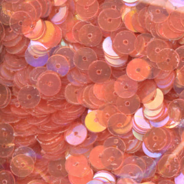 6mm Flat Iridescent Light Burnt Orange 100 Grams