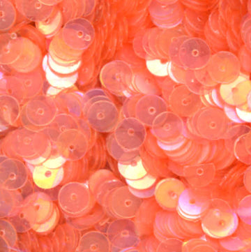 6mm Flat Iridescent Peach 100 Grams