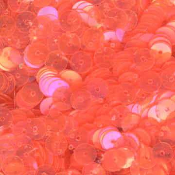 6mm Flat Iridescent Orange 100 Grams