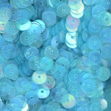 6mm Flat Iridescent Lt Ocean Blue Green 100 Grams