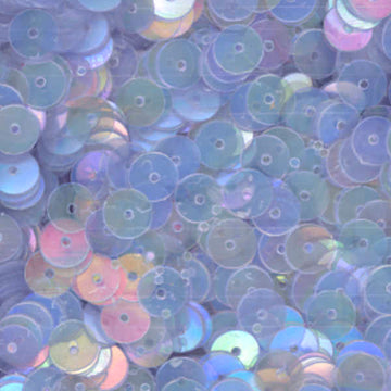 6mm Flat Iridescent Pale Cornflower Blue 50 Grams