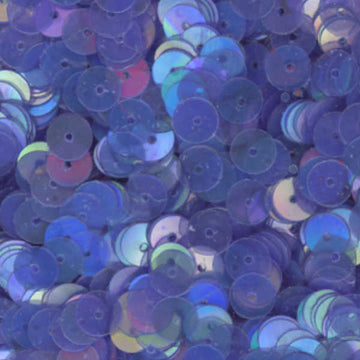 6mm Flat Iridescent Cornflower Blue