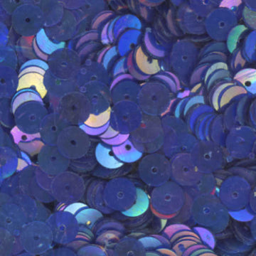 6mm Flat Iridescent Peacock Blue 50 Grams