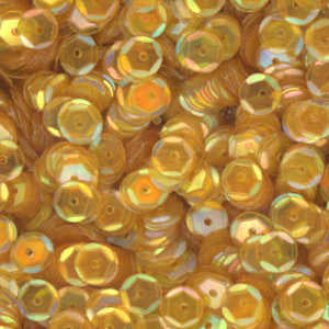 6mm Slightly Cupped Iridescent Golden Yellow