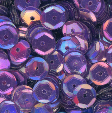 6mm Slightly Cupped Iridescent Dark Orchid