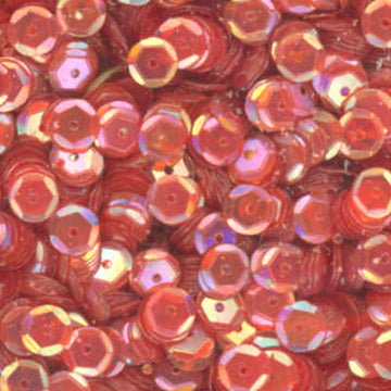 6mm Slightly Cupped Iridescent Dark Burnt Orange