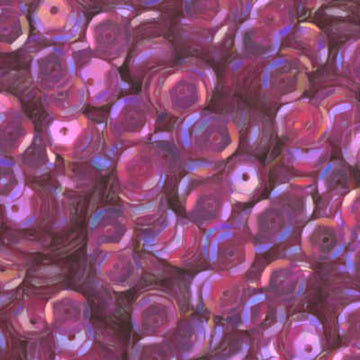 6mm Slightly Cupped Iridescent Medium Fuchsia