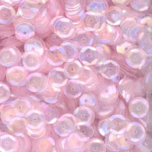 6mm Slightly Cupped Iridescent Pale Pink 100 Grams