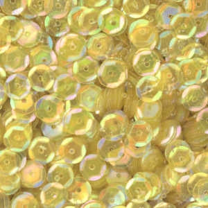 6mm Slightly Cupped Iridescent Lemon Yellow 100 Grams