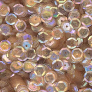 6mm Slightly Cupped Iridescent Light Brown 50 Grams
