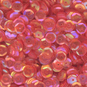 6mm Slightly Cupped Iridescent Salmon Peach 100 Grams