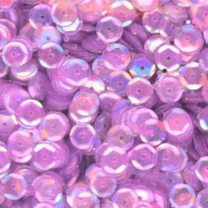 6mm Slightly Cupped Iridescent Light Orchid 100 Grams