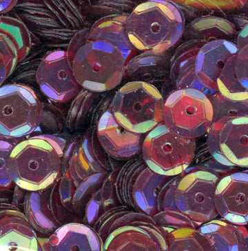 6mm Slightly Cupped Iridescent Burgundy 100 Grams