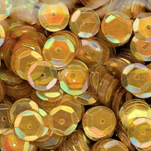 8mm Slightly Cupped Iridescent Golden Yellow