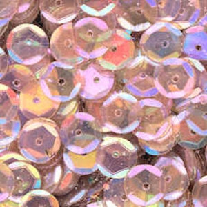 8mm Slightly Cupped Iridescent Buff Brown