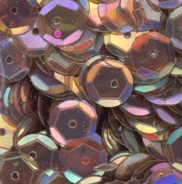 8mm Slightly Cupped Iridescent Sable