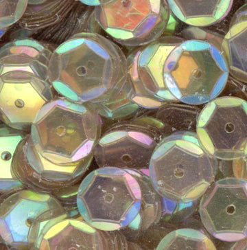 8mm Slightly Cupped Iridescent Taupe
