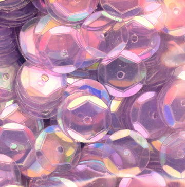 8mm Slightly Cupped Iridescent Light Orchid