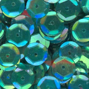8mm Slightly Cupped Iridescent Dark Jasper