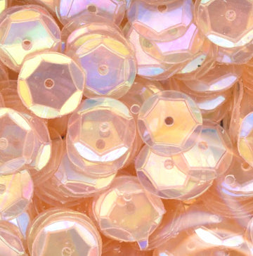 8mm Slightly Cupped Iridescent Flesh Pink