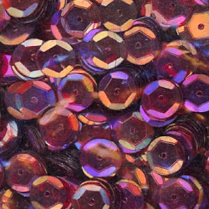 8mm Slightly Cupped Iridescent Burgundy