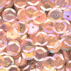 8mm Slightly Cupped Iridescent Light Brown 50 Grams