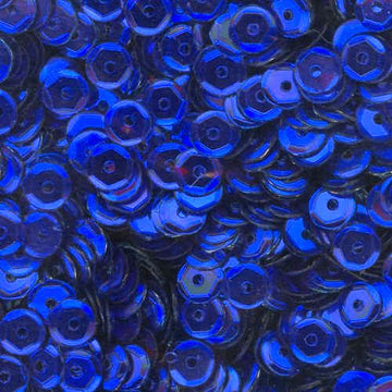 5mm Slightly Cupped Metallic Cobalt Blue