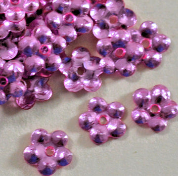 5mm Metallic Flower Pink