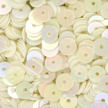5mm Flat Opaque Iridescent Vanilla