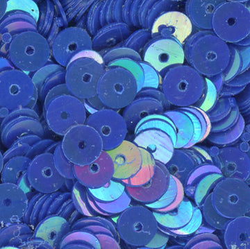 5mm Flat Opaque Iridescent Peacock Blue