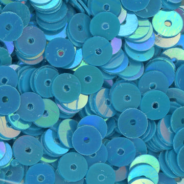 5mm Flat Opaque Iridescent Dark Turquoise