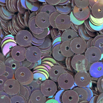 5mm Flat Opaque Iridescent Dark Brown