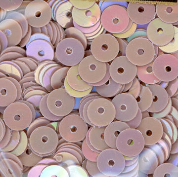 5mm Flat Opaque Iridescent Pinkish Brown