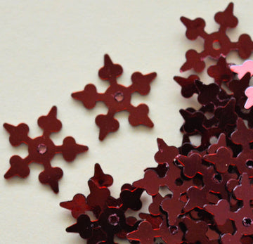 10mm Metallic Starflake Dark Red