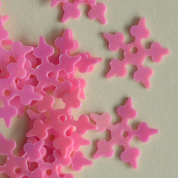 10mm Opaque Iridescent Starflake Dark Pink