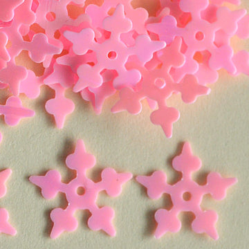 10mm Opaque Iridescent Starflake Pink