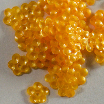 5mm Satin Flower Maize Yellow