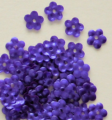 5mm Satin Flower Dark Purple