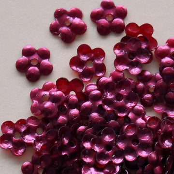 5mm Satin Flower Burgundy